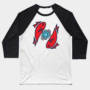 Twin Koi Baseball T-Shirt